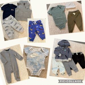 Baby Boy 6M Clothing Bundle 13 Pc Carter’s Nike Babyface Pant Onesies Hoodie Etc